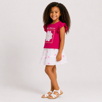 Girls ' More Flowers T-Shirt & Skirt set