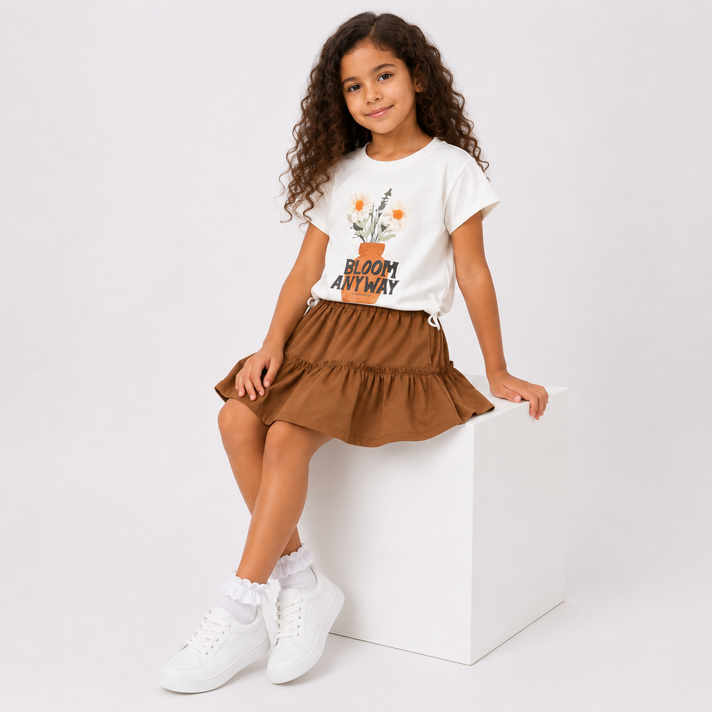 Girls' Bloom Anway T-Shirt & Skirt set