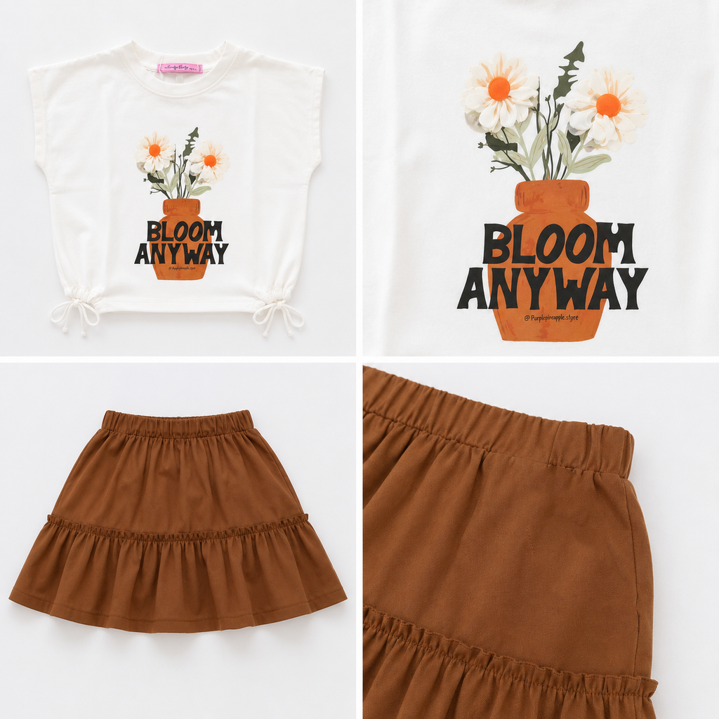 Girls' Bloom Anway T-Shirt & Skirt set