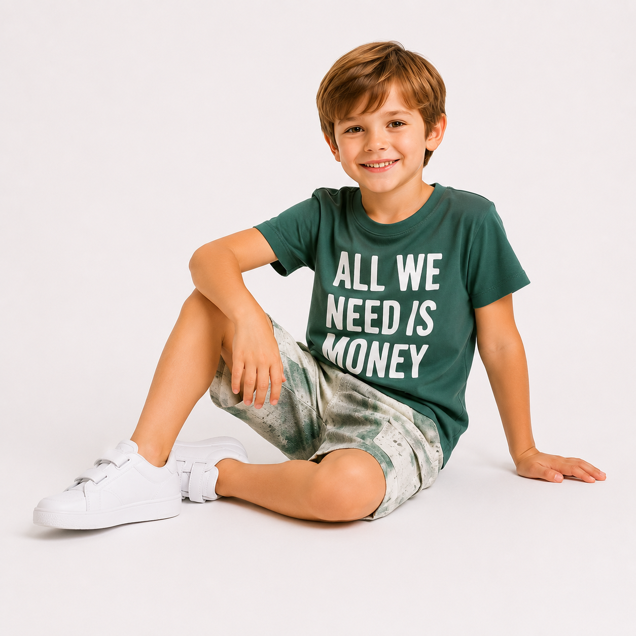 Boys' 2-Piece Soft T-shirt and shorts for play