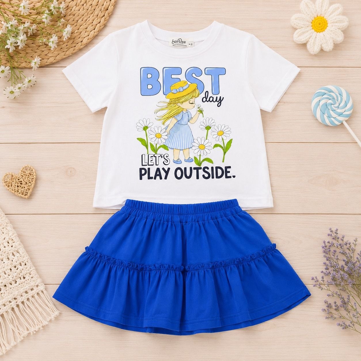 Girls' Best Play Outside Printed Set