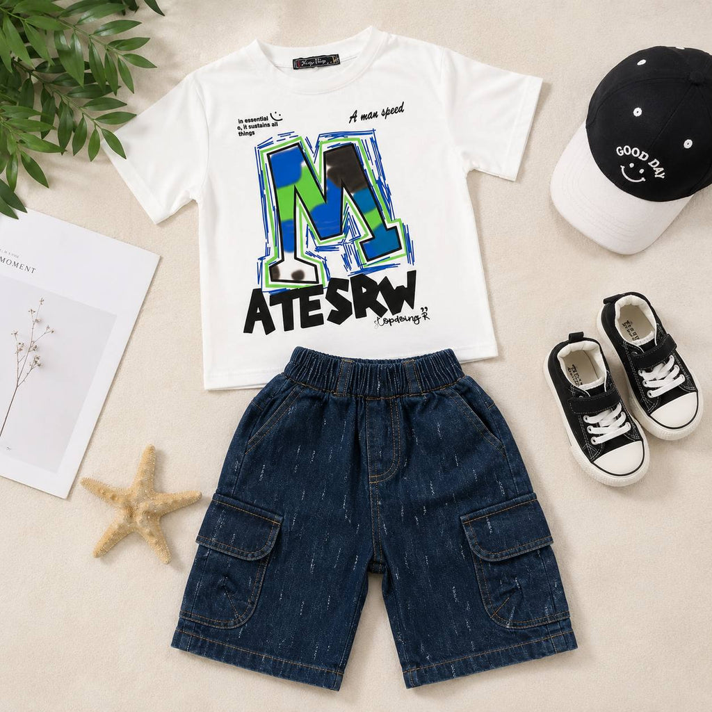 Boys' M Atesrw Print set