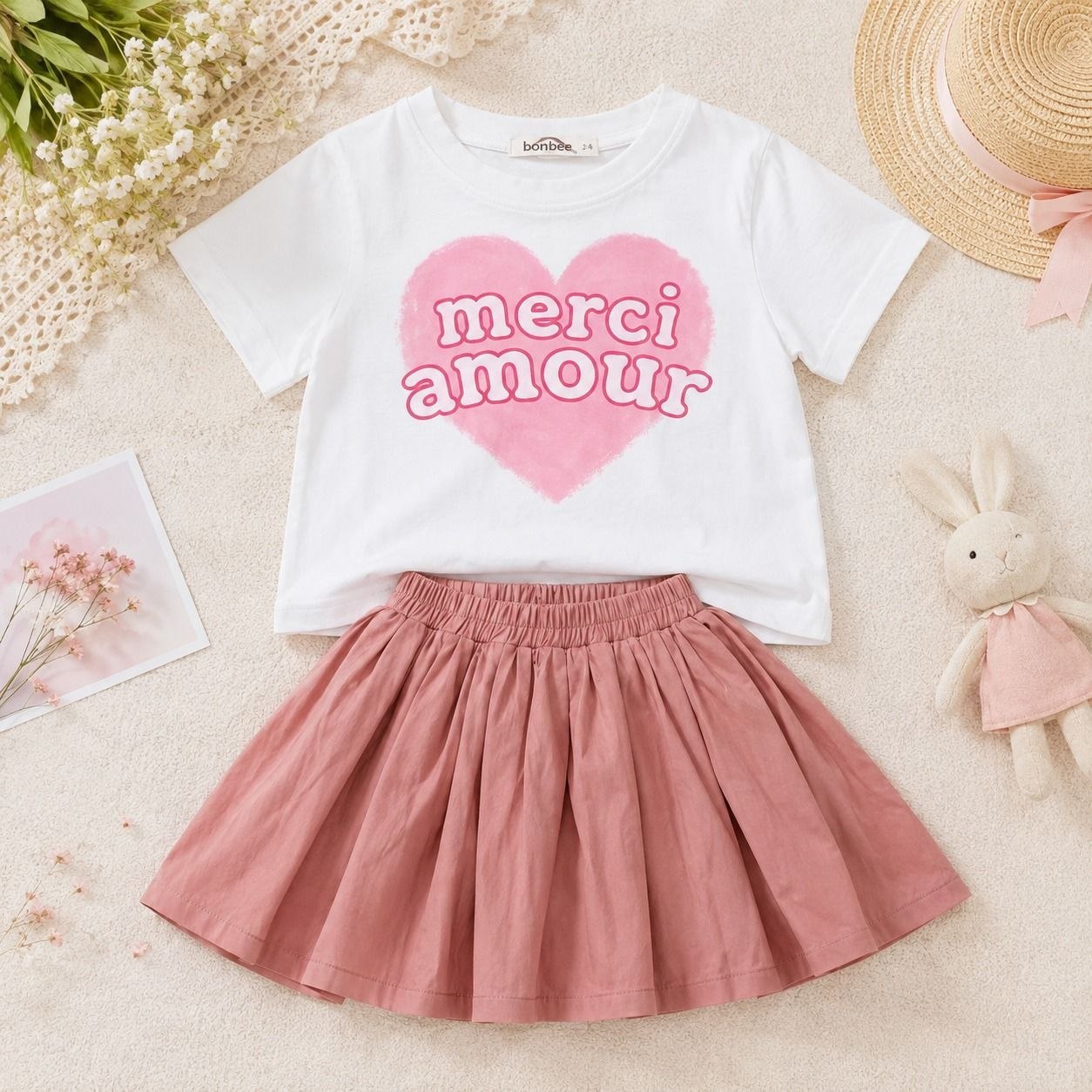 Girls' Merci Amour Printed Set