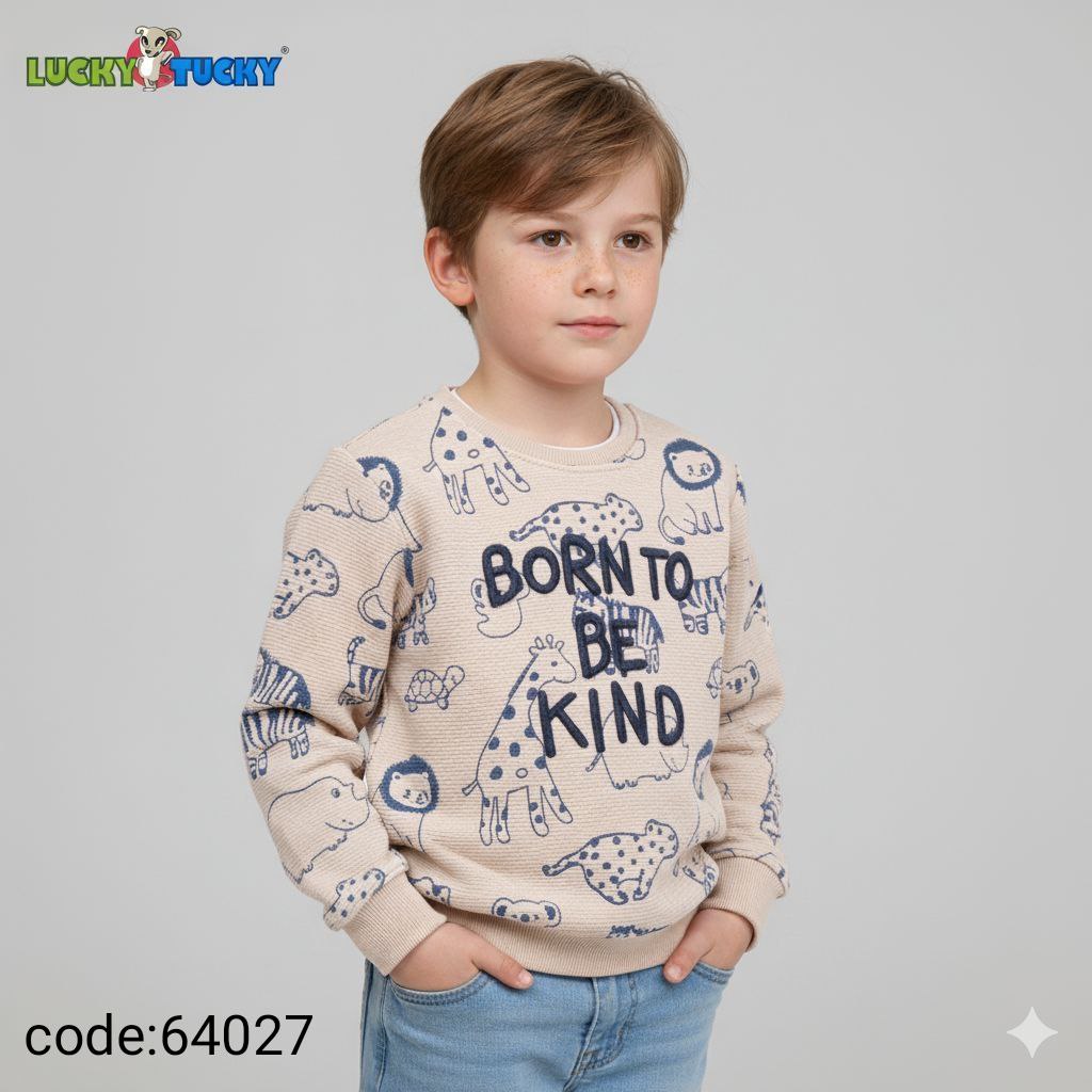 Boys' sweatshirt with modern prints