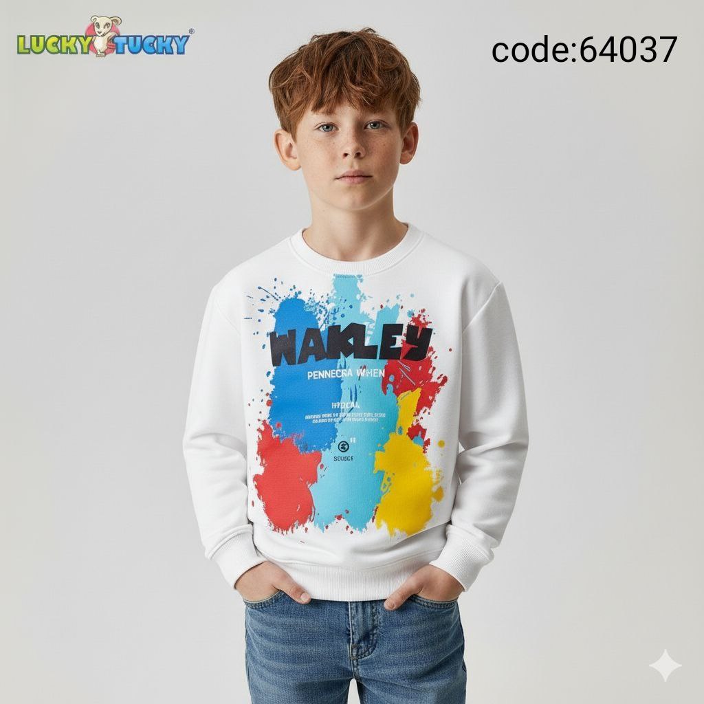 Boys' sweatshirt with modern prints