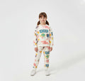 Girls Printed Sweatshirt & Pants Set