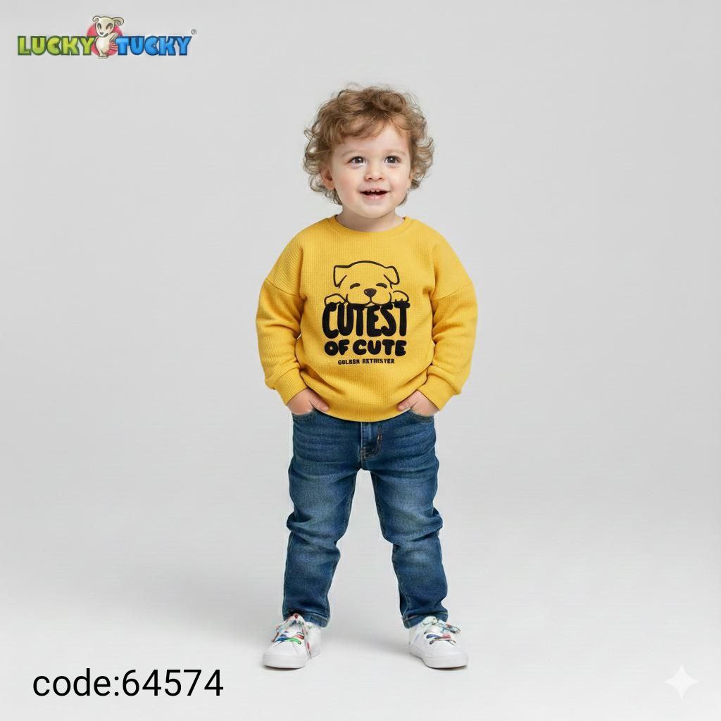 Toddler Graphic Sweatshirt – Mustard Yellow