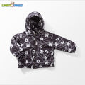 Kids Padded Winter Jacket with Hood & Zipper – Letter Print