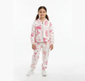 Girls Printed Hooded Tracksuit Set