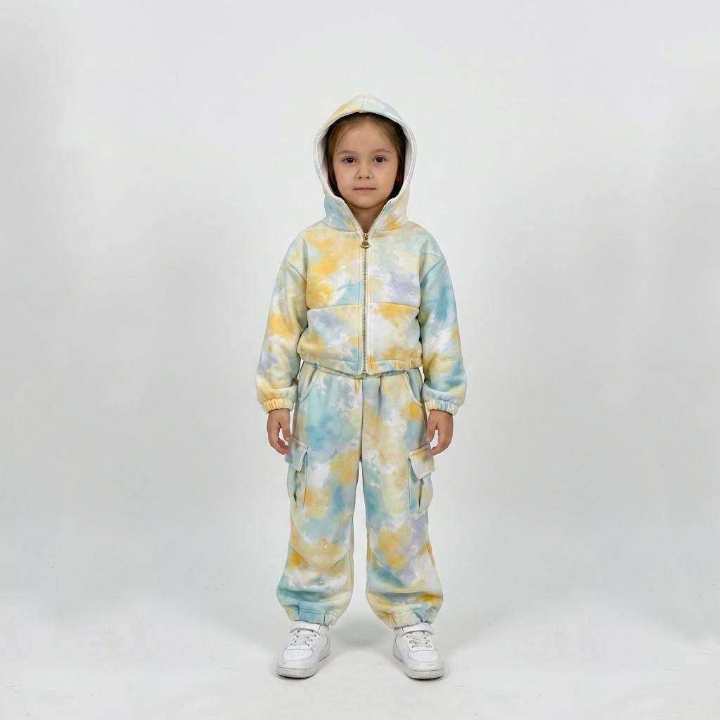 طقم ملابس للبنات بطبعات عصري