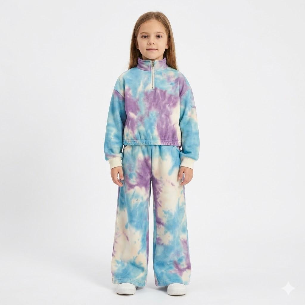 Girls' outfit with modern prints