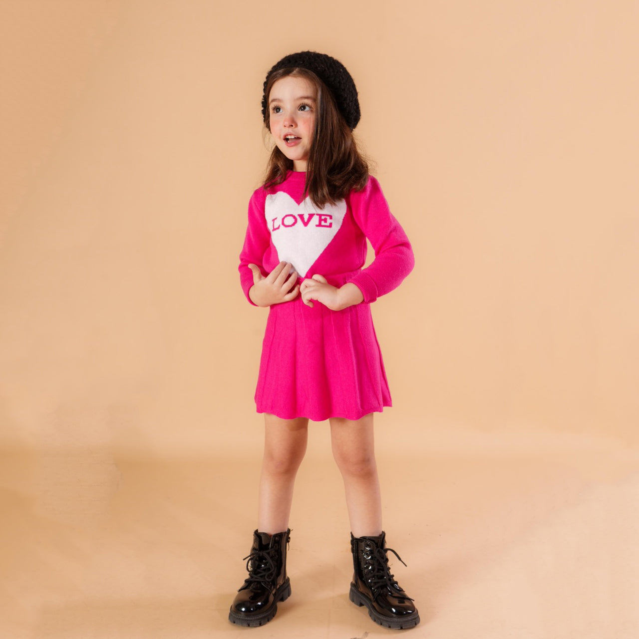 Girls “LOVE” Knit Set