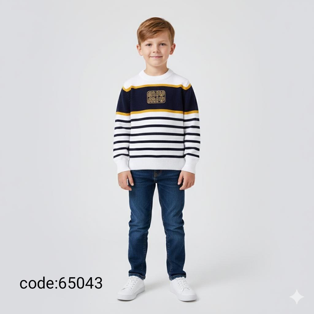 Boys Striped Knit Sweater