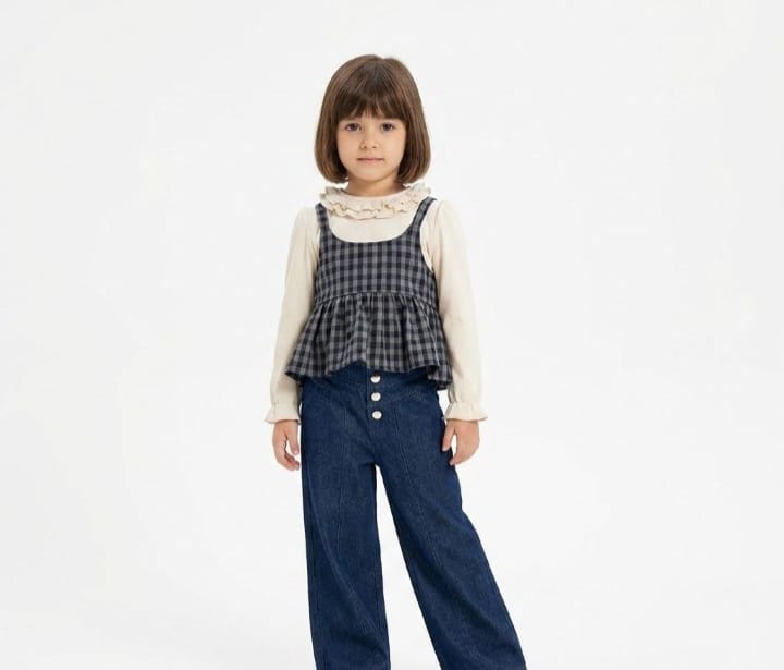 Girls' 3-piece set in imported fabric