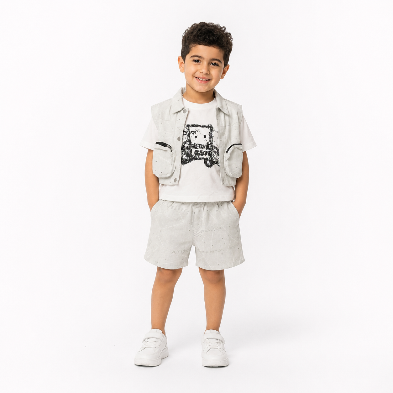 Boys' Rose &Off White set