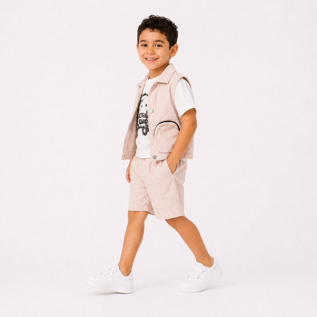 Boys' Rose &Off White set