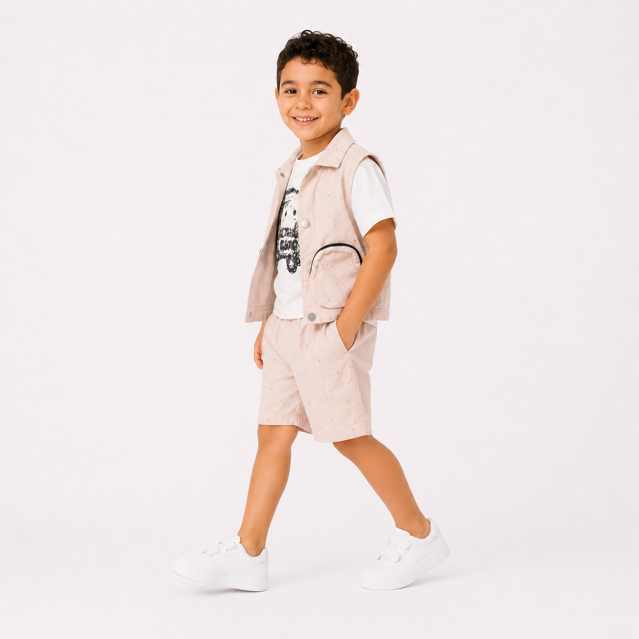 Boys' Rose &Off White set