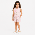 Girls' short-sleeve top & skirt set