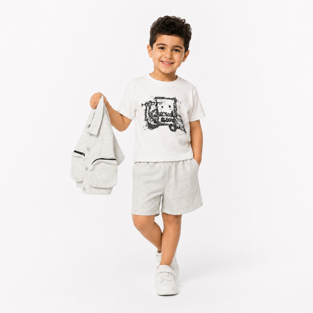 Boys' Rose &Off White set
