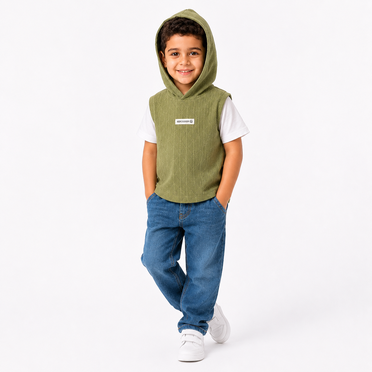Boys' short-sleeve hoodie set