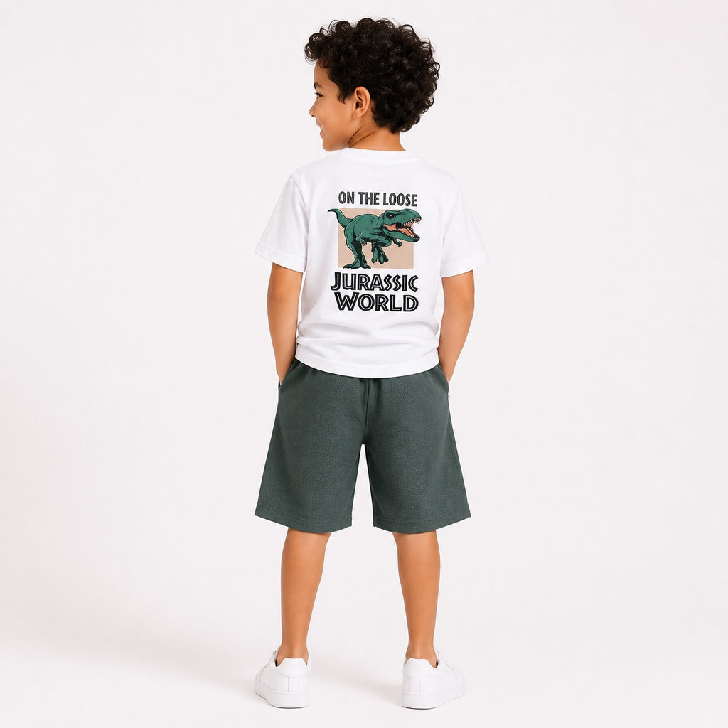 Boys' On The Loose Jurassic World Printed set
