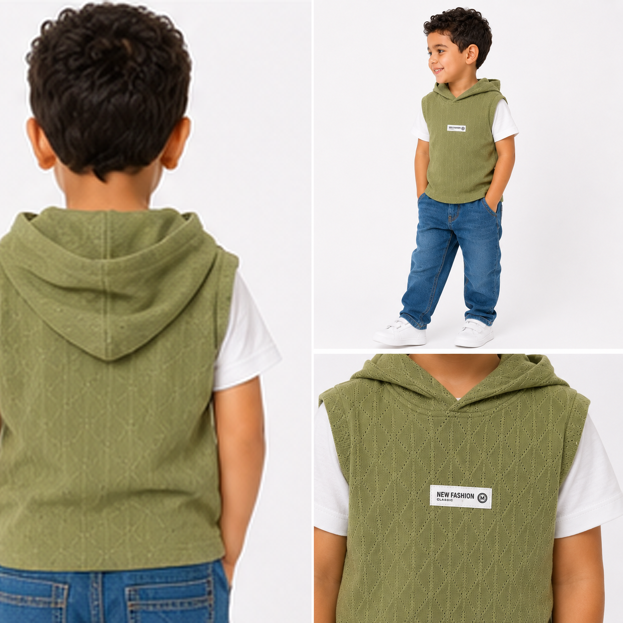 Boys' short-sleeve hoodie set