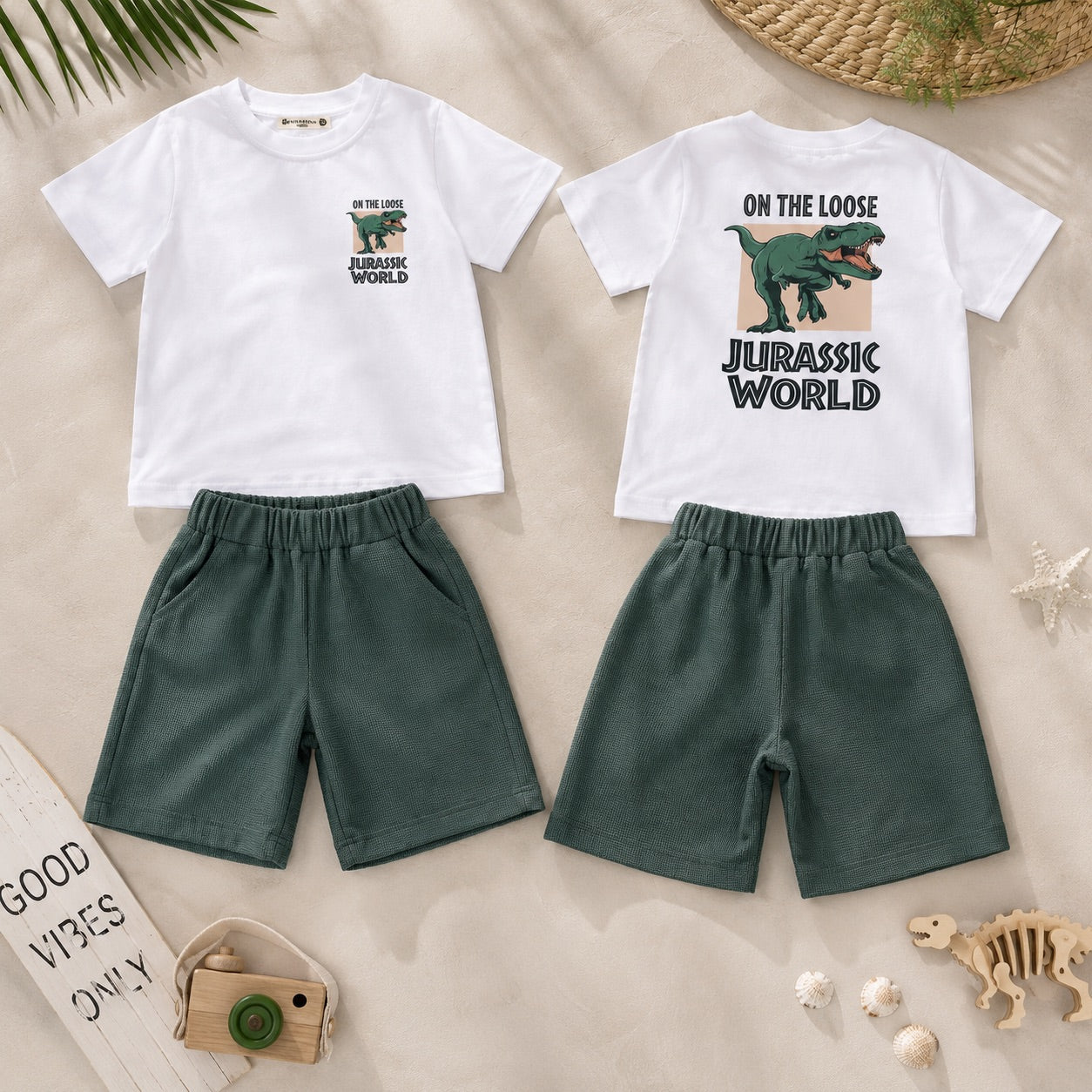 Boys' On The Loose Jurassic World Printed set