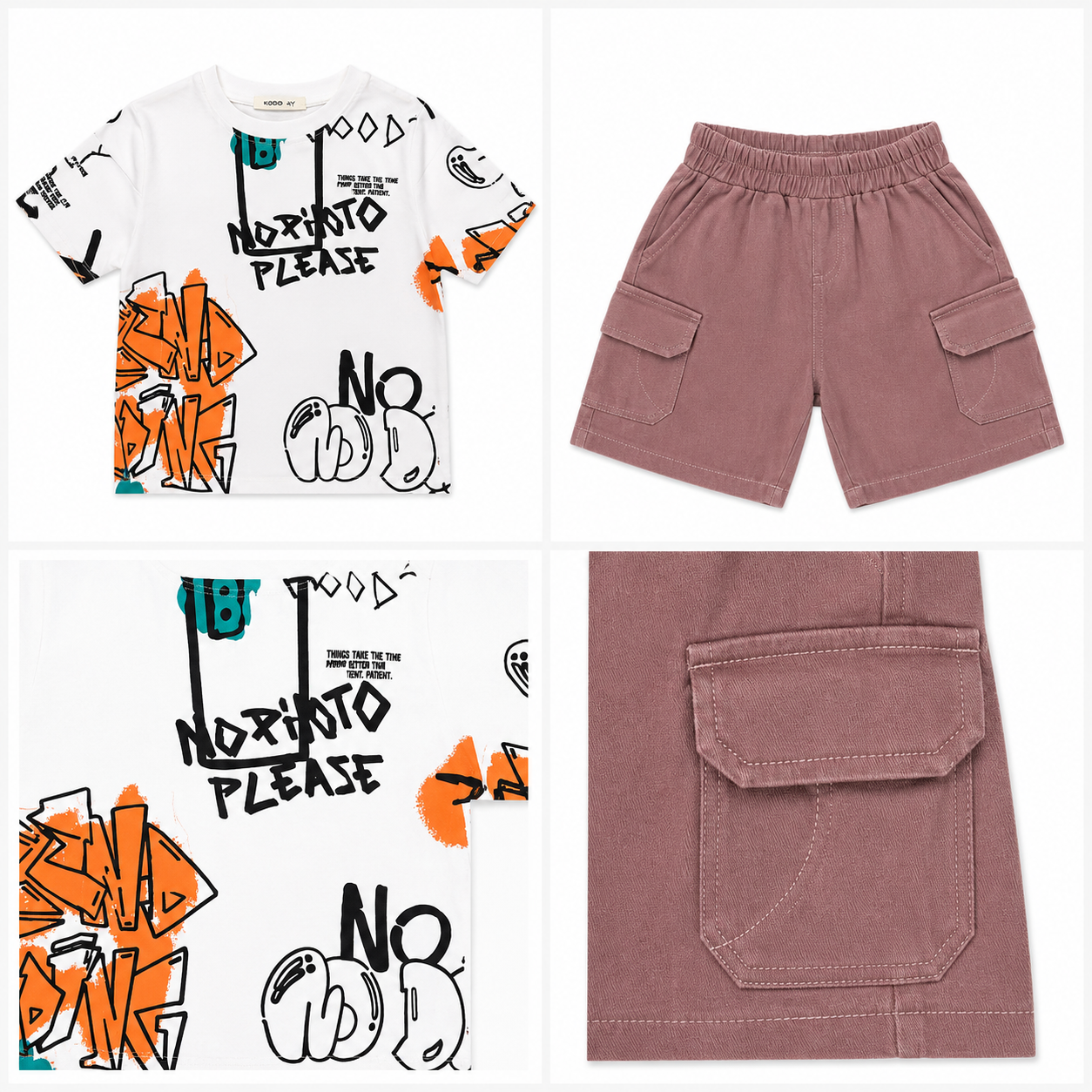 Boys' Nopioto Please Printed set