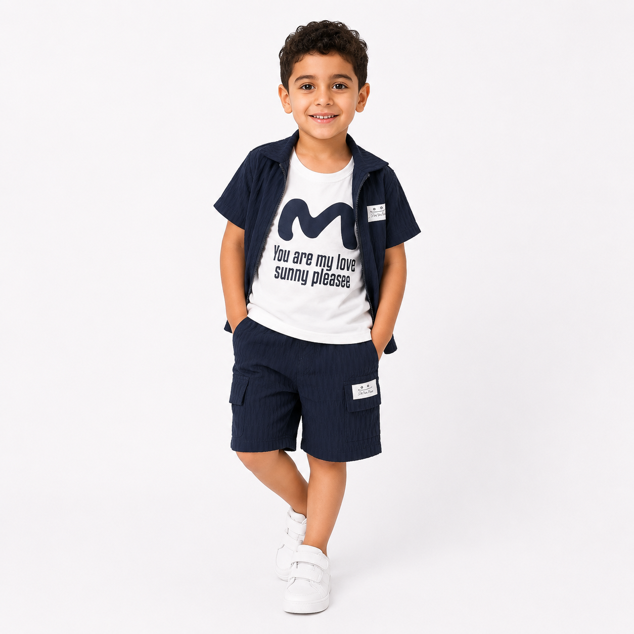 Boys' Casual Navy & Cashmere set