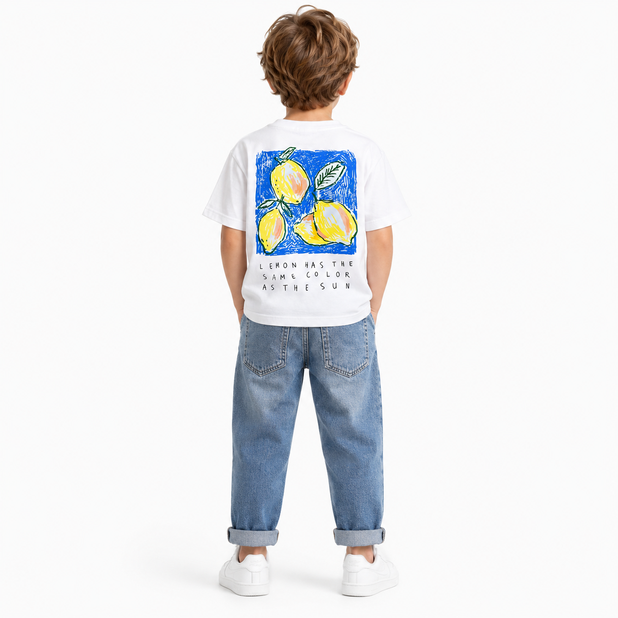Boys' Lemon Art Printed T-Shirt