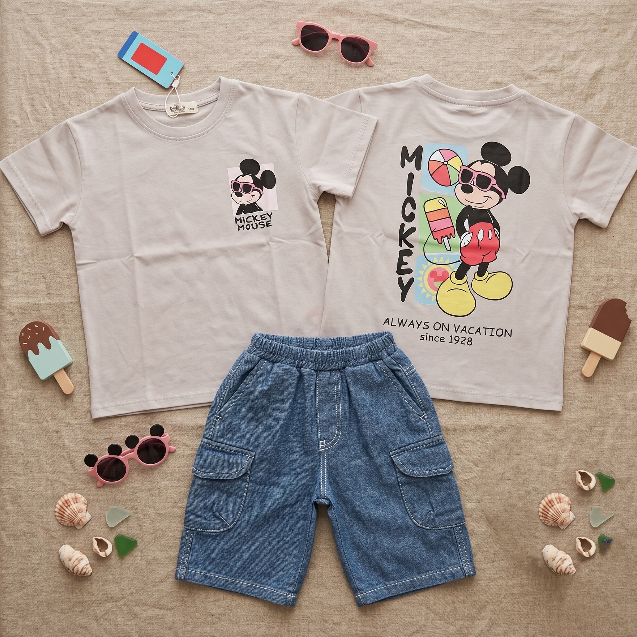 Boys' Mickey Mouse On Vacation Printed set
