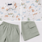 Boys' matching Short-sleeve shirt & Shorts set