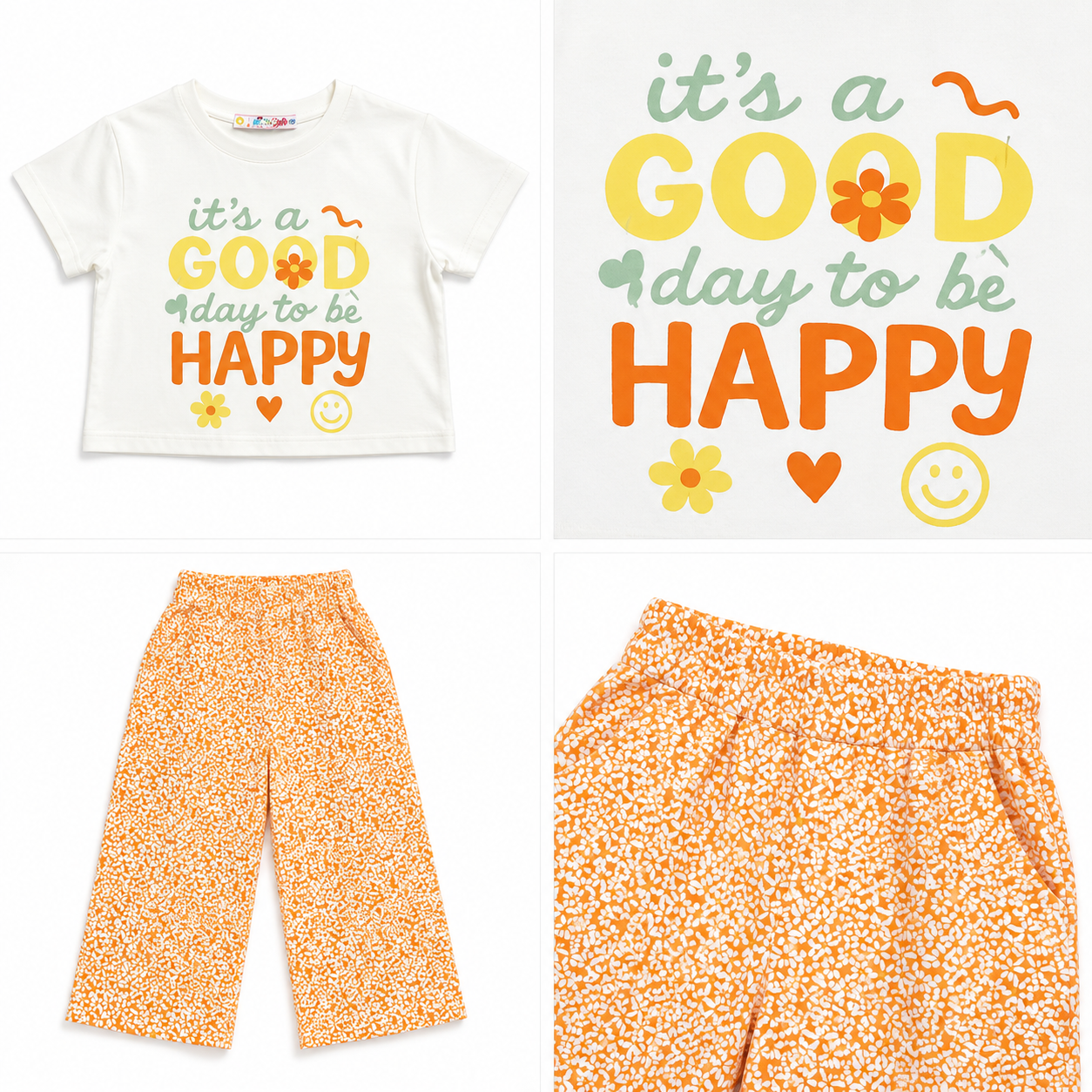 Girls' it's a GOOD day to be Happy set