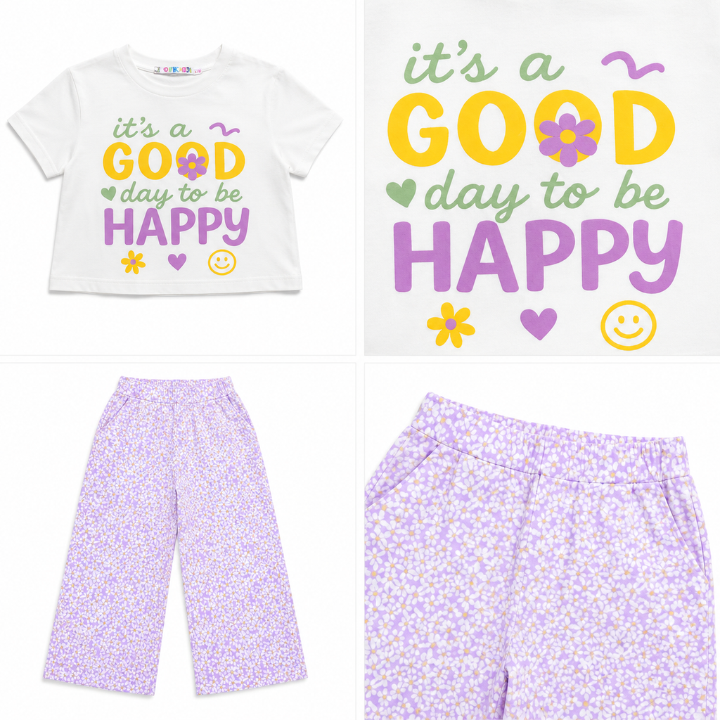 Girls' it's a GOOD day to be Happy set