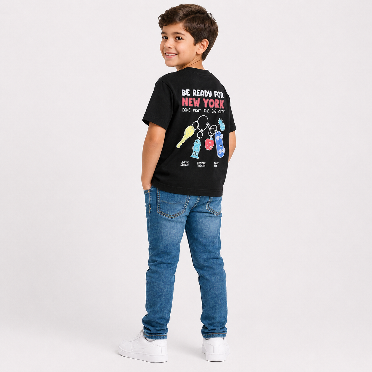 Boys' Be Ready For New Work Printed T-Shirt