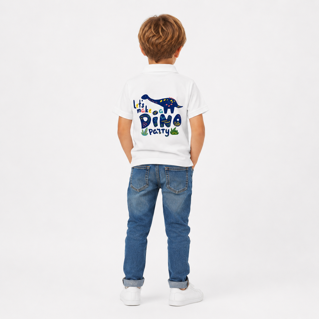 Boys' let's Make Dino Party Print T-Shirt