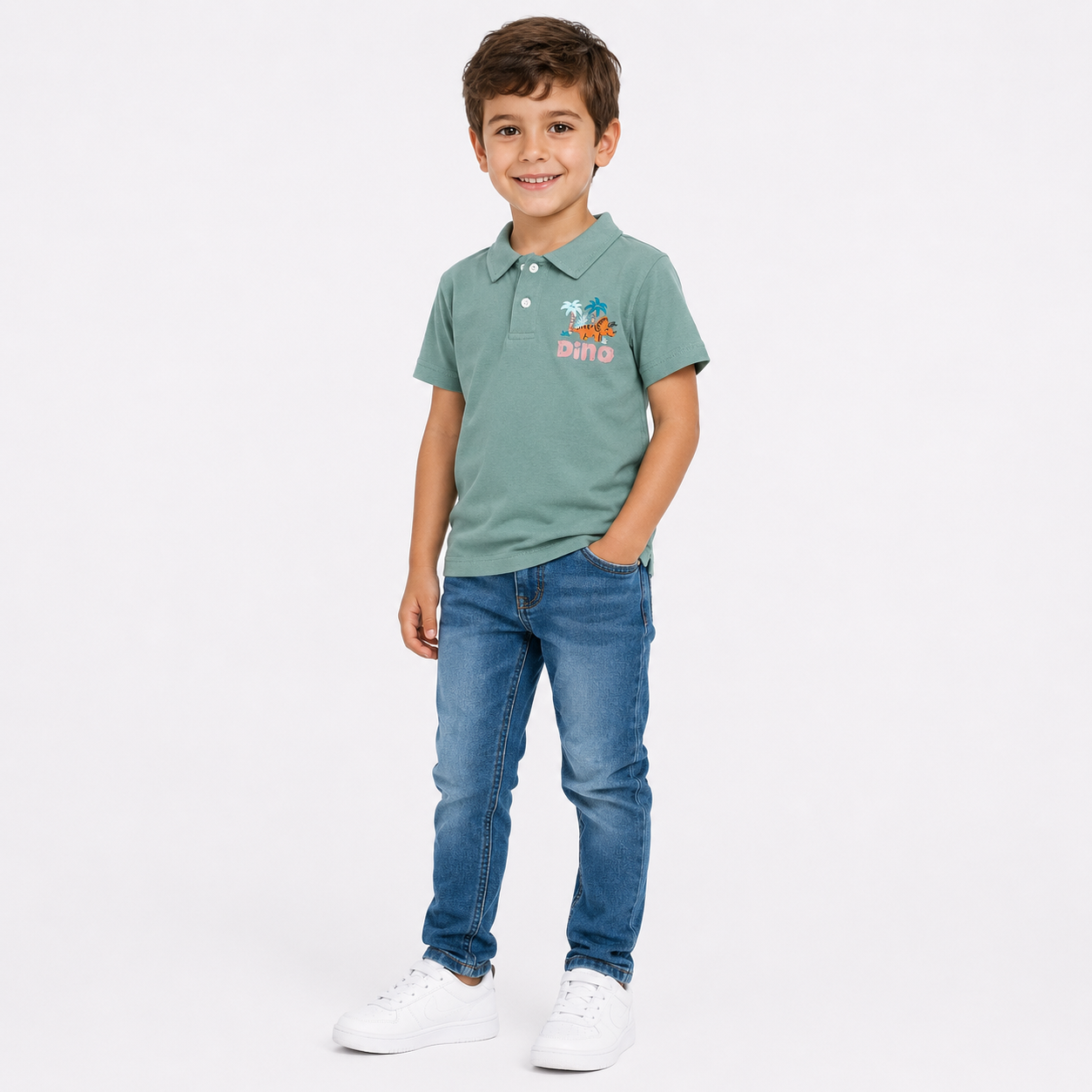 Boys' let's Make Dino Party Print T-Shirt