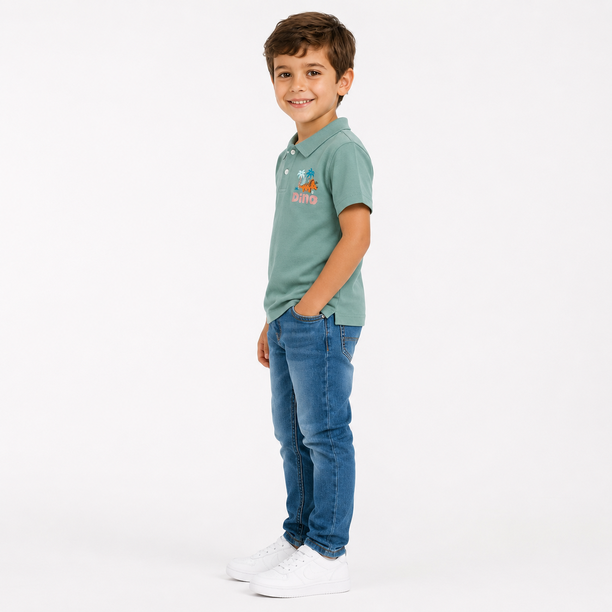 Boys' let's Make Dino Party Print T-Shirt