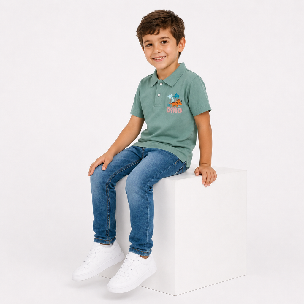 Boys' let's Make Dino Party Print T-Shirt
