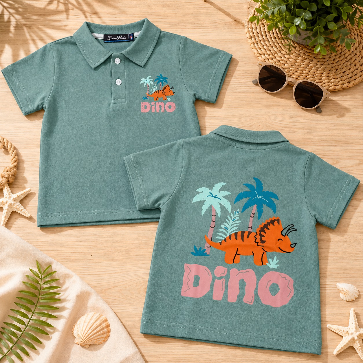 Boys' let's Make Dino Party Print T-Shirt
