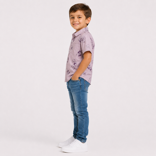 Boys' Cute Bear Print Shirt