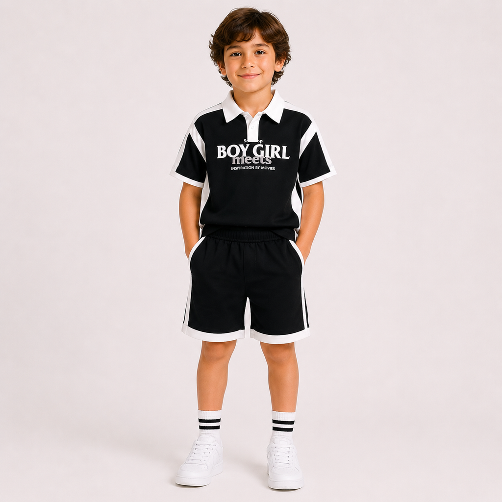 Boys' Boy Girl Meets Print set