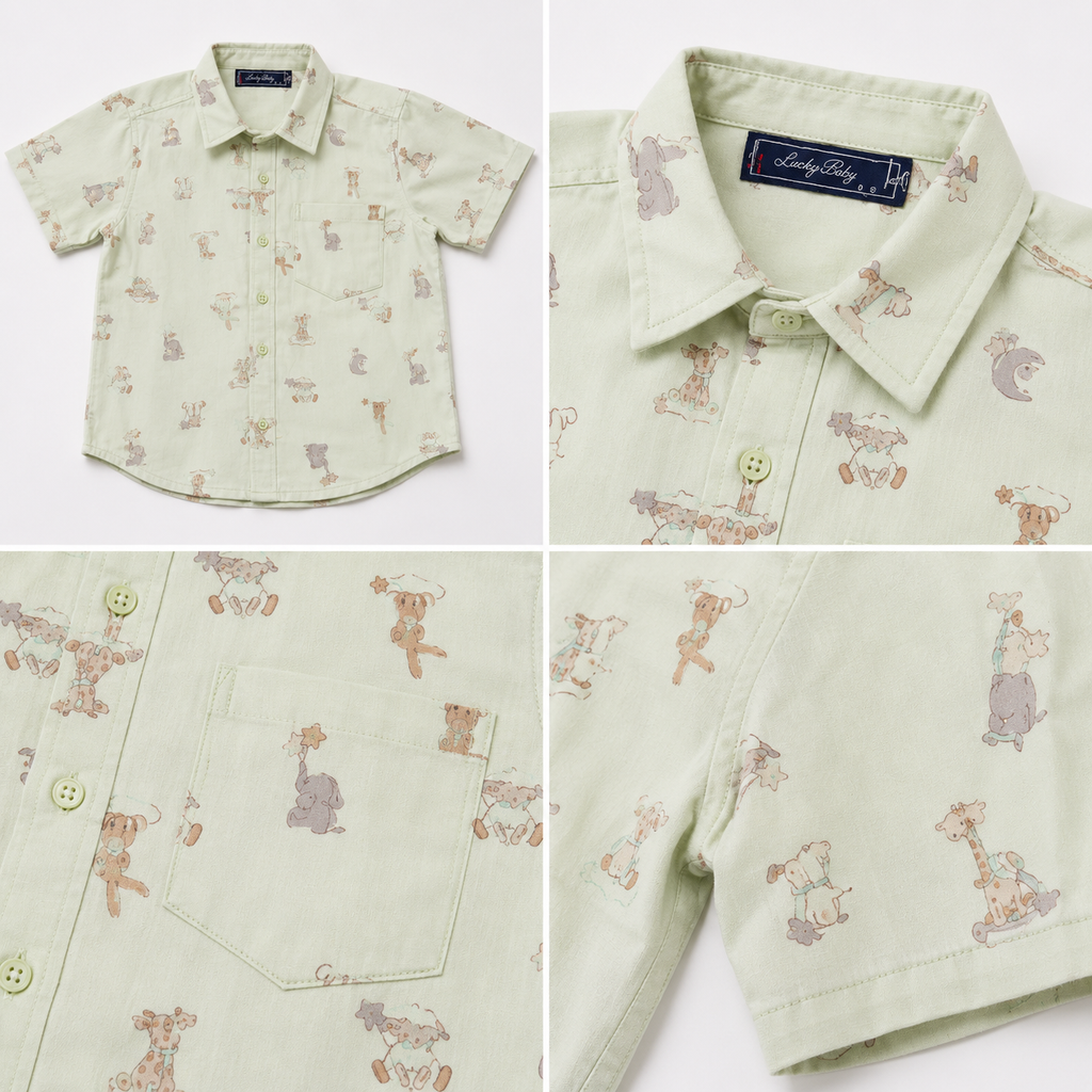 Boys' Giraffe Print Shirt