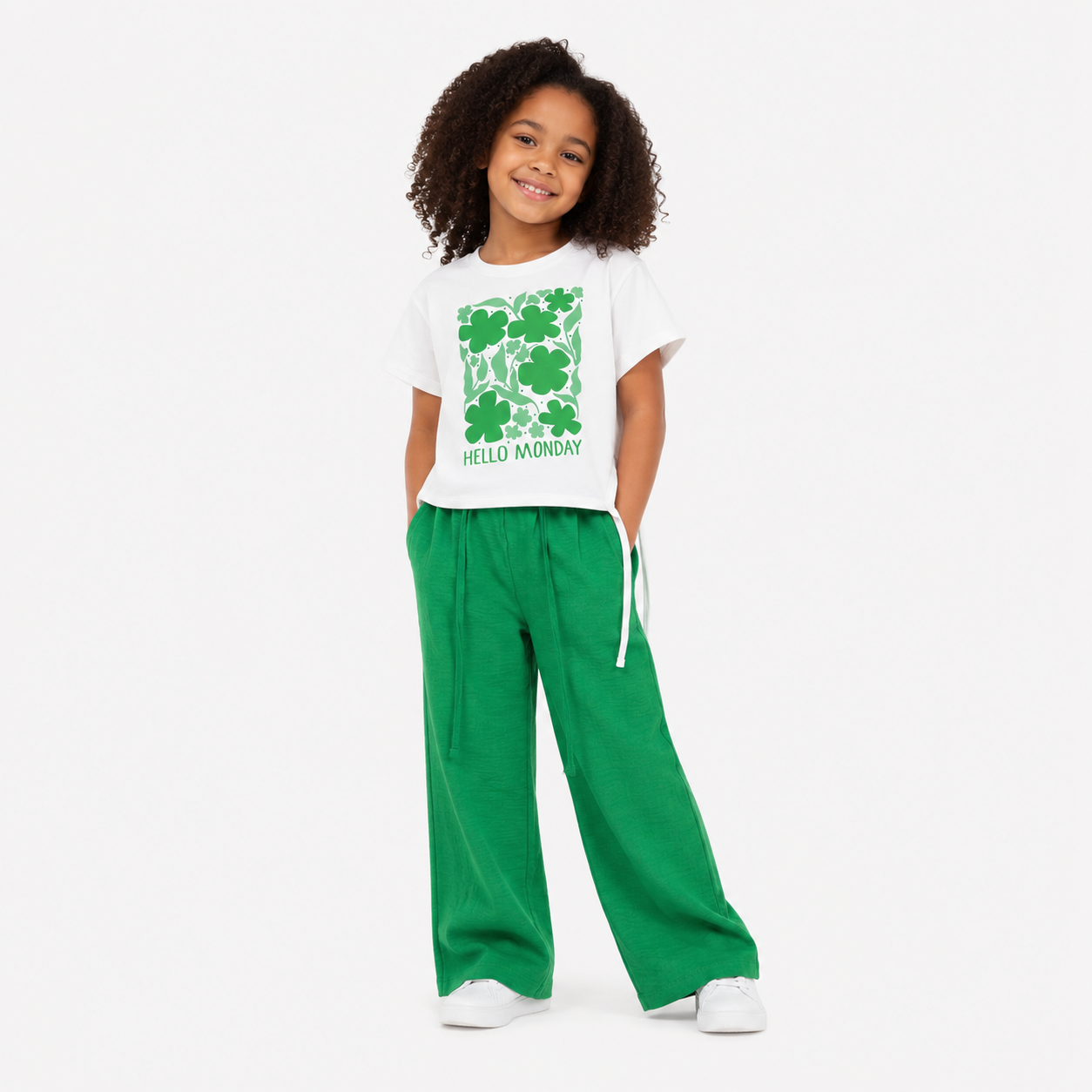 Girls' Hello Monday T-Shirt & Pants set