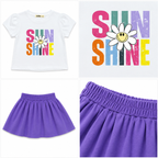 Girls' Sun Shine Printed set