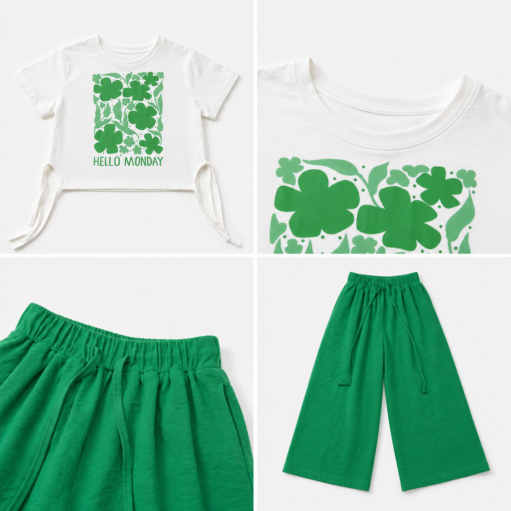 Girls' Hello Monday T-Shirt & Pants set