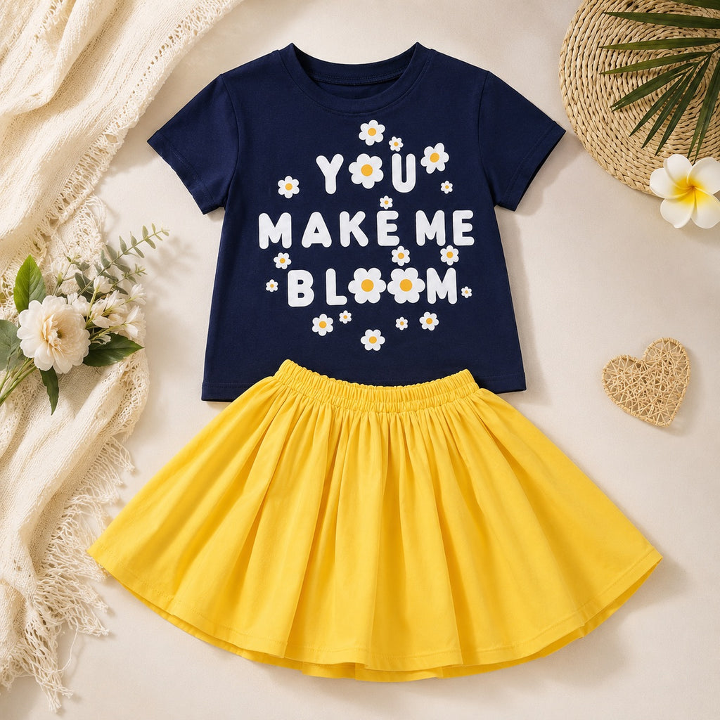 Girls' You Make Me Bloom Printed set
