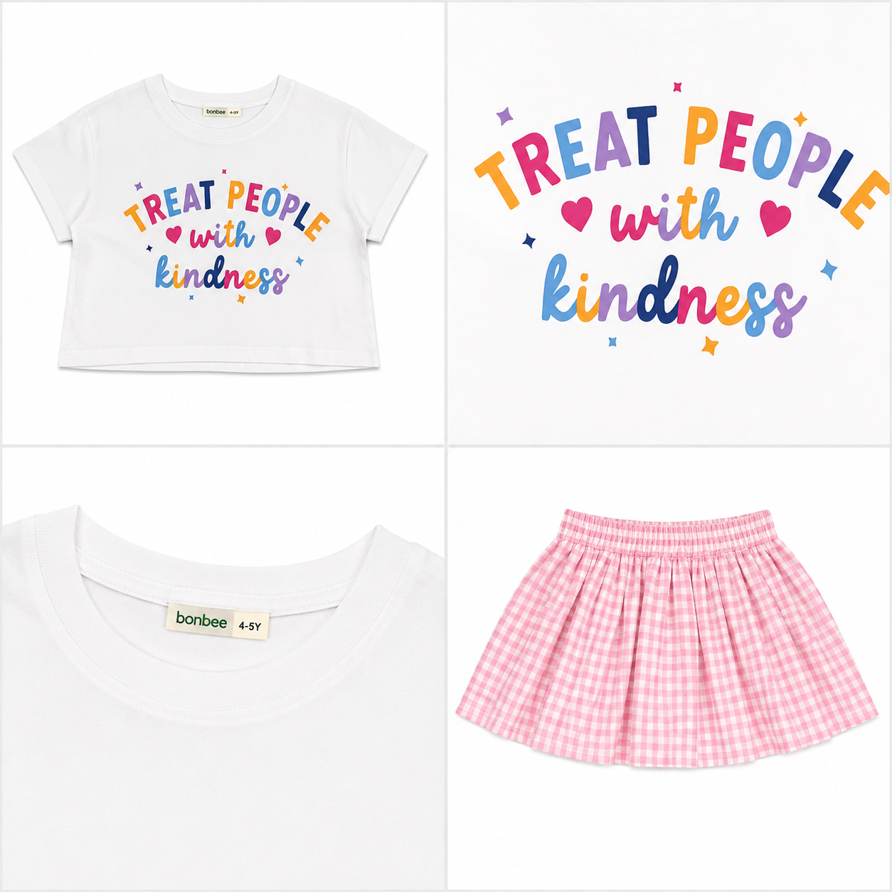 Girls' Treat People With Kindness Printed Set