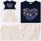 Girls' Blue Heart 2-Pieces set