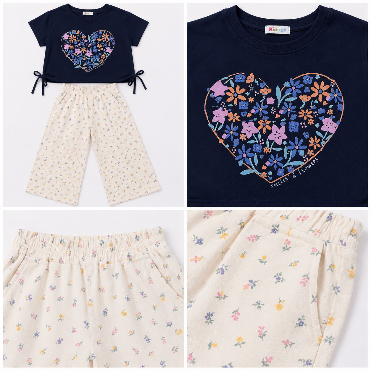 Girls' Blue Heart 2-Pieces set